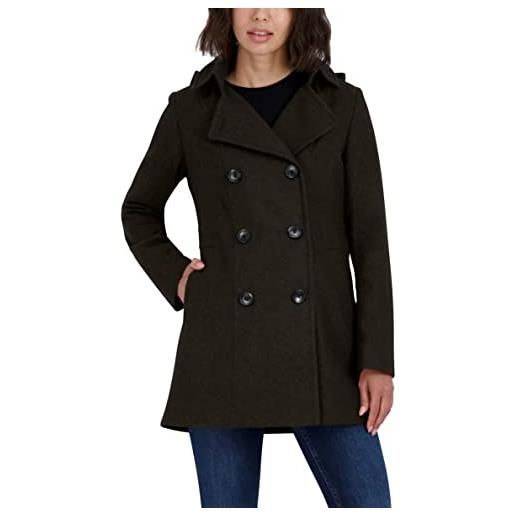 Nautica peacoat doppio petto con cappuccio rimovibile giacca, nero, xxs donna
