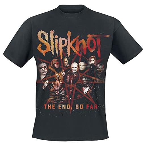 Slipknot the end, so far group star uomo t-shirt nero l 100% cotone regular