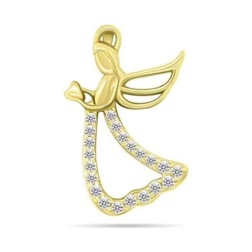 Brilio ciondolo delicate gold-plated pendant angel pt113y sbs2940 marca, estándar, metallo, nessuna pietra preziosa