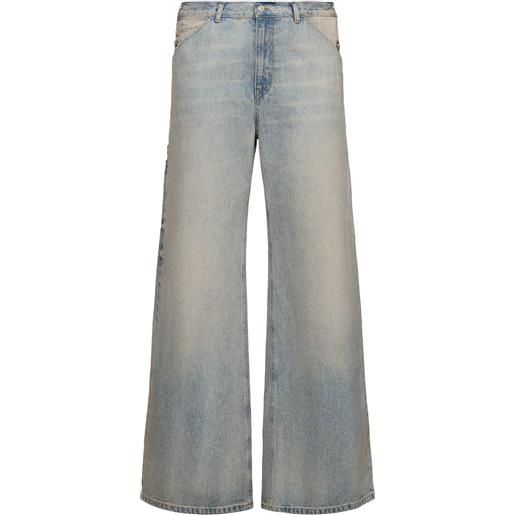 COURREGES jeans larghi in denim di cotone