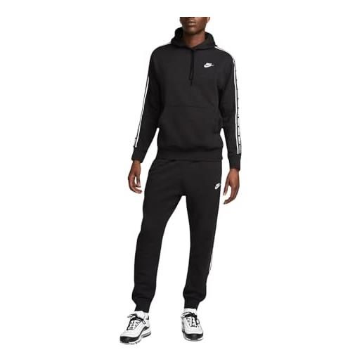 Nike fb7296-010 club fleece tuta da ginnastica uomo black/white taglia xs