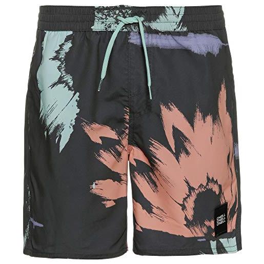 O'NEILL pm bondey shorts-8940 grey aop w/pink-purple-xs, boardshorts elasticated uomo, grigio/rosa
