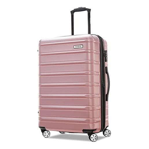 Samsonite omni 2 hardside - bagaglio espandibile con ruote spinner, oro rosa, checked-medium 24-inch, omni 2 hardside valigia espandibile con ruote spinner