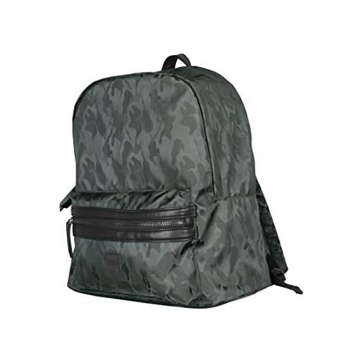 Urban Classics camo jacquard backpack - zaini unisex adulto, mehrfarbig (dark olive camo), 38x16.5x34 cm (b x h t)