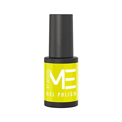 Me by mesauda smalto semipermanente colore giallo - 254 hula hoop- finish lucido - tecnologia easy on - easy off - vegan e cruelty free - 4,5 ml