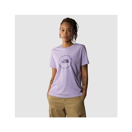 TheNorthFace the north face t-shirt circle logo relaxed da donna lite lilac-dark eggplant purple taglia m donna