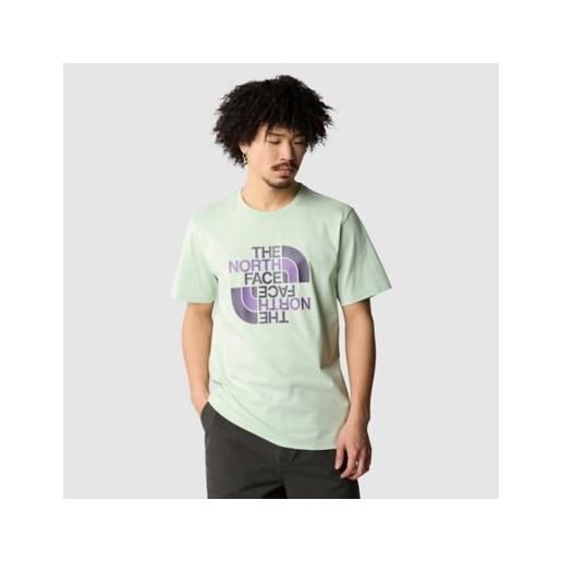 TheNorthFace the north face t-shirt reverse logo da uomo subtle green-dark eggplant purple taglia l uomo