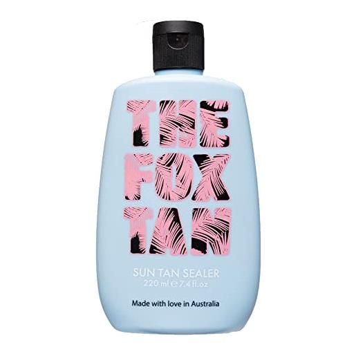 The Fox Tan - sun tan sealer - doposole per corpo e viso, latte idratante per un'abbronzatura duratura, con aloe vera e betacarotene, 220 ml