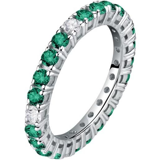 MORELLATO anello tesori zirconi bianchi e verdi m14 donna MORELLATO