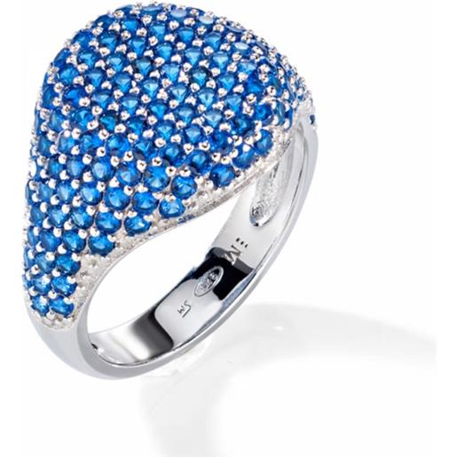 MORELLATO anello tesori chevalier con zirconi blu m16 MORELLATO