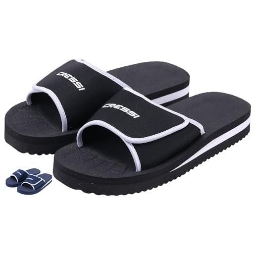 Cressi shoes panarea ciabatte per spiaggia e piscina, unisex adulto, nero, 41 eu