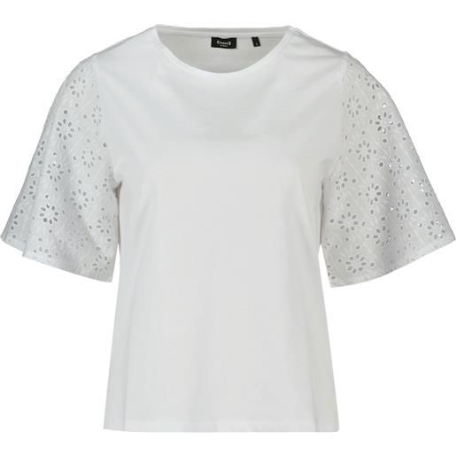 EMME MARELLA t-shirt con maniche sangallo net donna