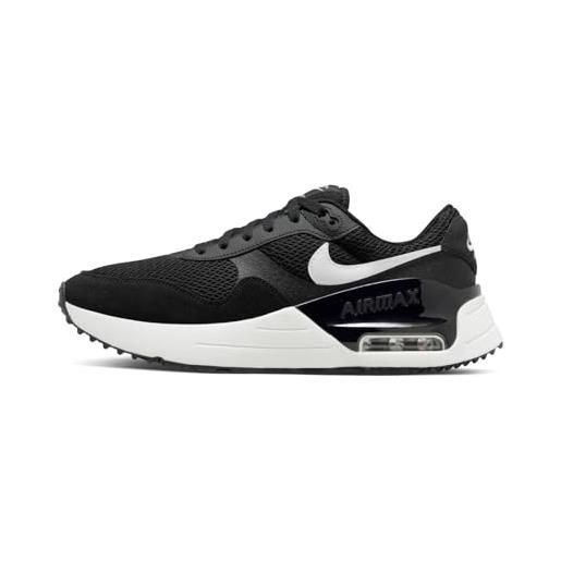 Nike air max systm, big kids' shoes uomo, black/white-wolf grey, 37.5 eu