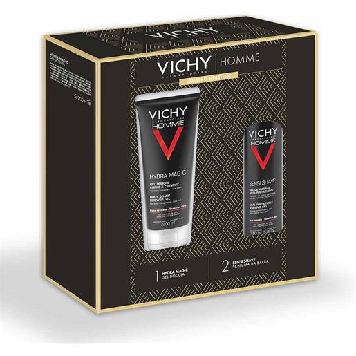 Vichy cofanetto uomo gel doccia 200ml + schiuma da barba 200ml