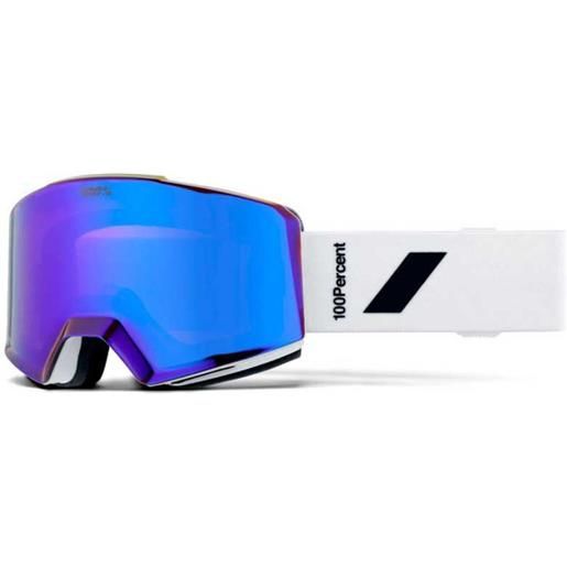 100percent norg ski goggles bianco mirror violet lens/cat3