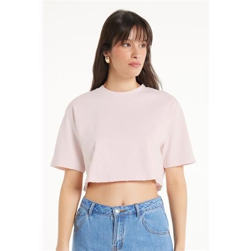 Tezenis t-shirt corta in cotone a girocollo donna rosa chiaro