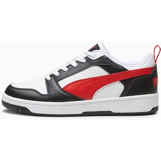 Puma scarpe moda uomo rebound v6 bianco-rosse