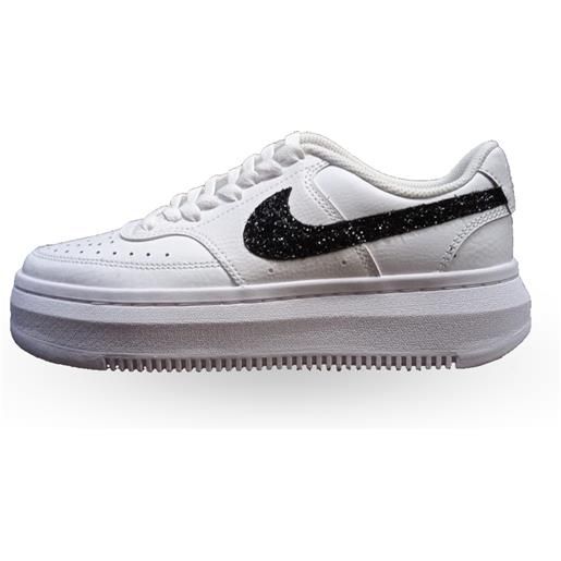 Nike scarpe moda w donna court vision platform bianco-nere