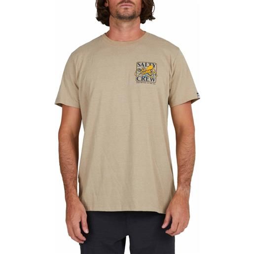 Salty Crew - t-shirt in cotone - ink slinger standard s/s tee khaki heather per uomo in cotone - taglia s, m, l, xl - kaki