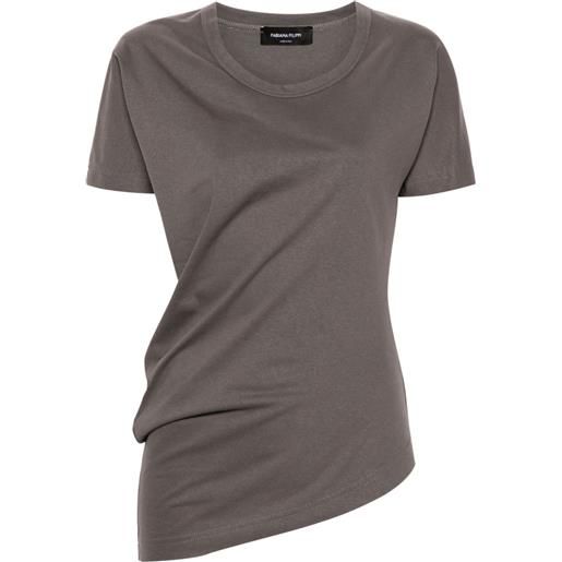 Fabiana Filippi t-shirt asimmetrica - grigio