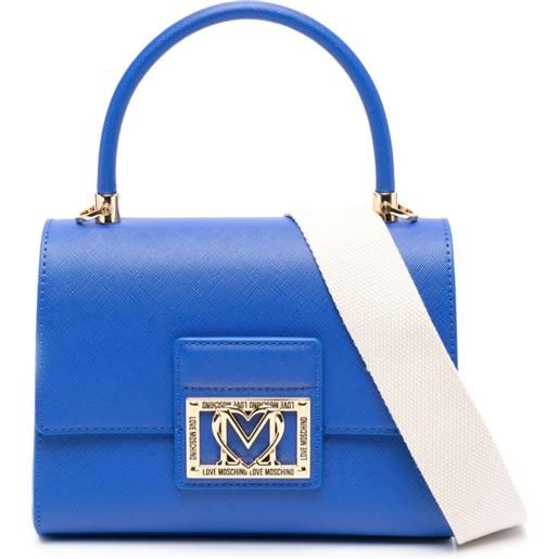 Love Moschino borsa tote con placca logo - blu
