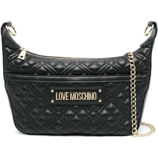 Love Moschino borsa trapuntata con logo - nero