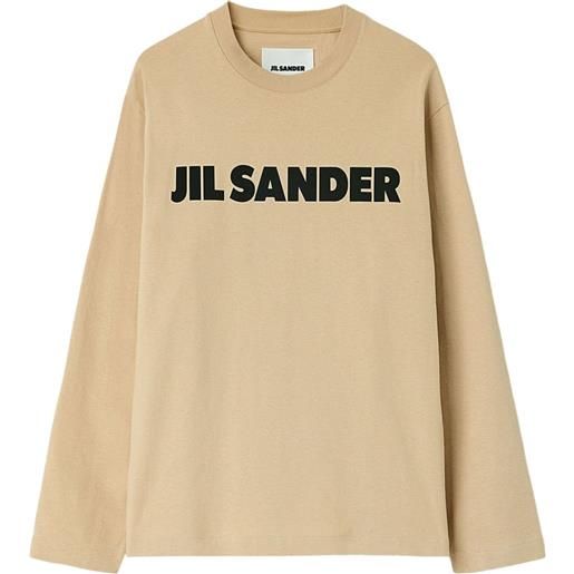 Jil Sander t-shirt con logo - marrone