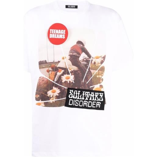 Raf Simons t-shirt solitary disorder - bianco