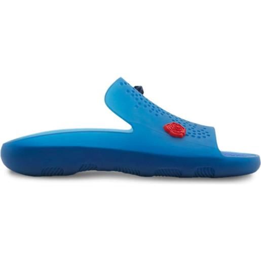 Burberry sandali slides stingray con ciondolo - blu