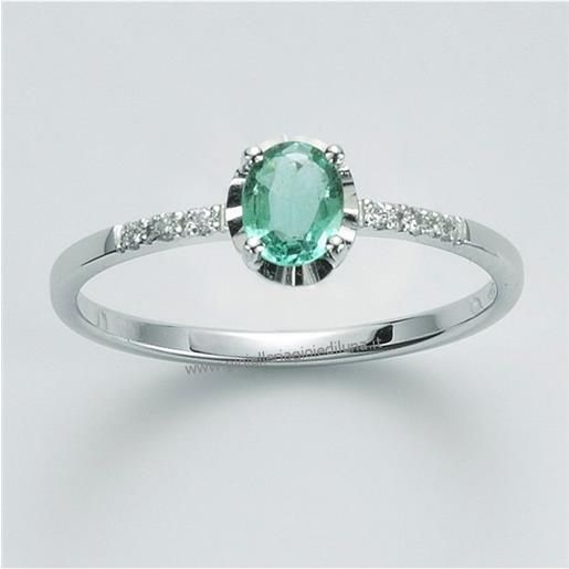 MILUNA Gioielli anello miluna smeraldo e brillanti lid3362