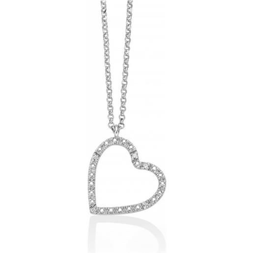 MILUNA Gioielli collana miluna cuore collezione diamantissima argento cld4469