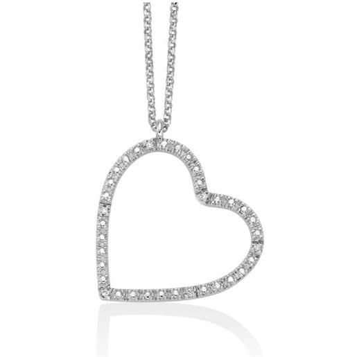 MILUNA Gioielli collana miluna cuore collezione diamantissima argento cld4468