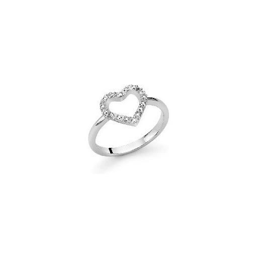 MILUNA Gioielli anello miluna collezione diamantissima argento lid3558