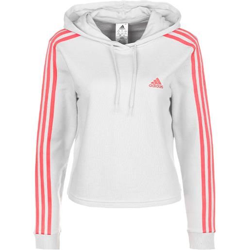 Adidas felpa con cappuccio da donna 3-stripes cropped