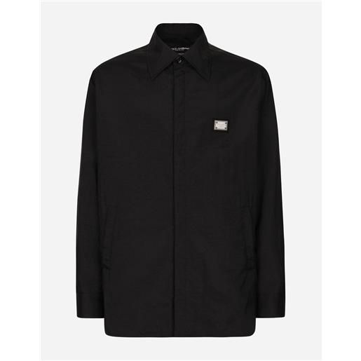 Dolce & Gabbana camicia in tessuto tecnico con placca