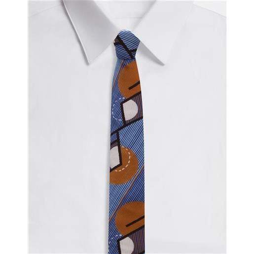 Dolce & Gabbana cravatta in crepe di seta stampato