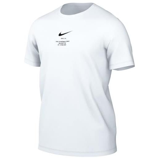Nike nsw big swoosh, t-shirt da uomo (xs, bianco)
