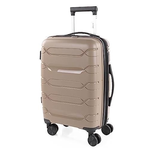 ITACA - valigia 55x40x20 trolley bagaglio a mano. Valigie e trolley per i tuoi viaggi in cabina. Trolley bagaglio a mano 760250, tortora