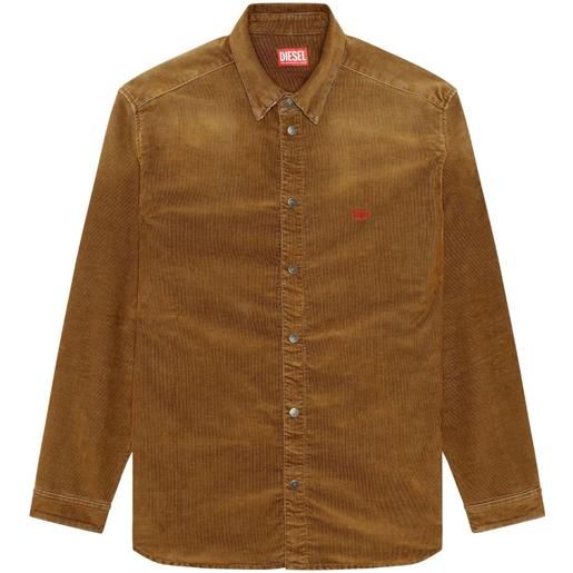 Diesel camicia d-simply-over a coste - marrone