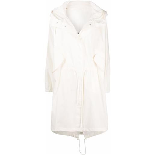 Jil Sander impermeabile con cappuccio - bianco