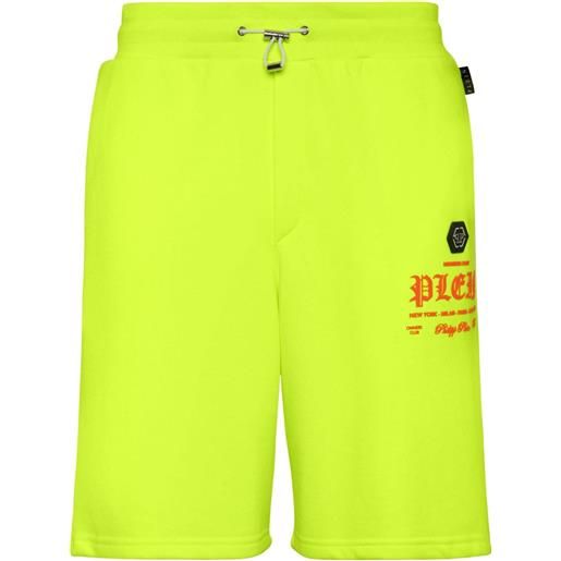 Philipp Plein shorts sportivi goffrati - giallo