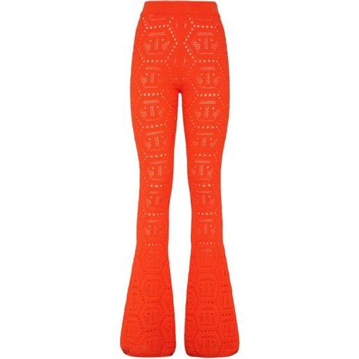 Philipp Plein pantaloni svasati - arancione