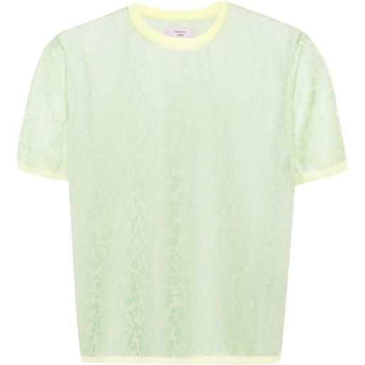 Martine Rose t-shirt con motivo jacquard granny - verde