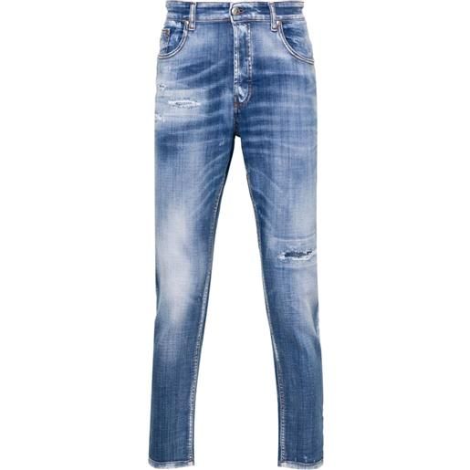John Richmond jeans con effetto vissuto lou - blu
