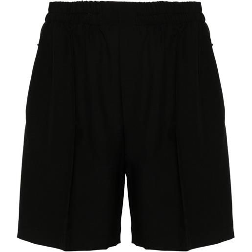 Halfboy shorts sartoriali con logo - nero