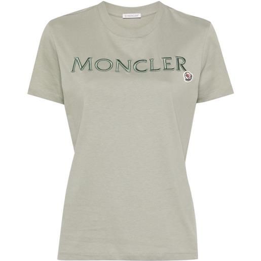 Moncler t-shirt con ricamo - verde