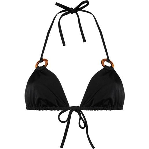 Dsquared2 top bikini con dettaglio ad anello - nero