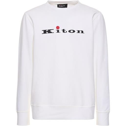 KITON felpa in cotone con logo