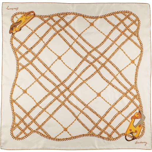 BURBERRY foulard in seta stampata