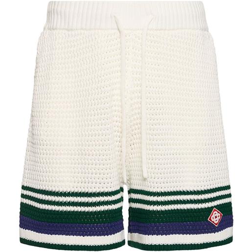 CASABLANCA shorts tennis in cotone crochet